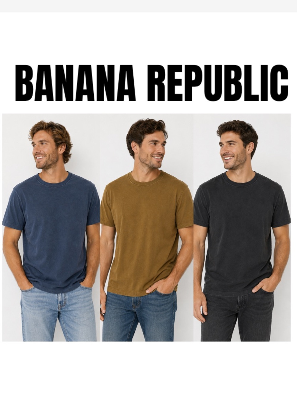 Banana Republic NWT 3 Men's T-Shirt Bundle